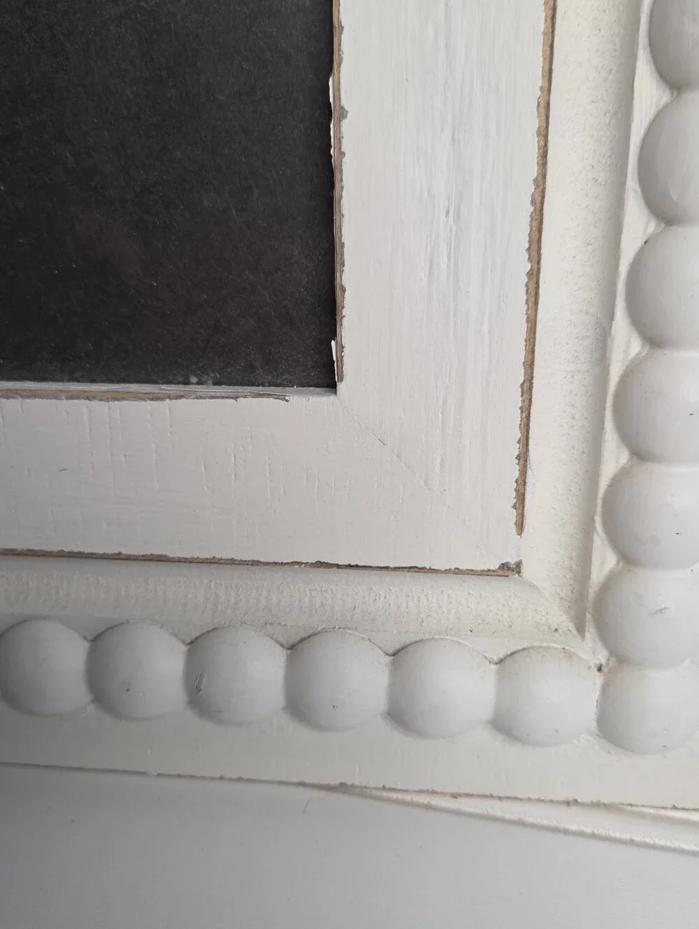 Kirklands White Beaded 5x7 Picture Frame Primitive Farmhouse